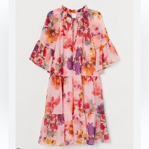 H&M Floral ruffle dress